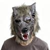 Realistisches gruseliges Wolfskopfstück Latex Maskenball Kopfschmuck Pelzige Monsterklauen Bühnenakteure