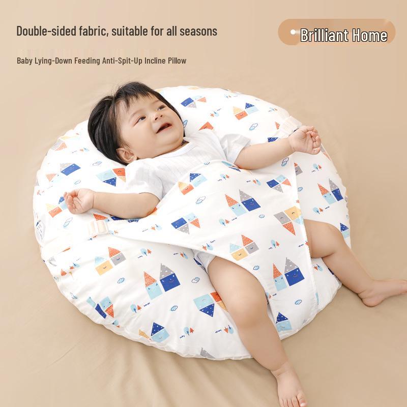 Newborn Anti-Reflux Incline Pillow: Spit-Up & Choking Prevention Nursing Pad