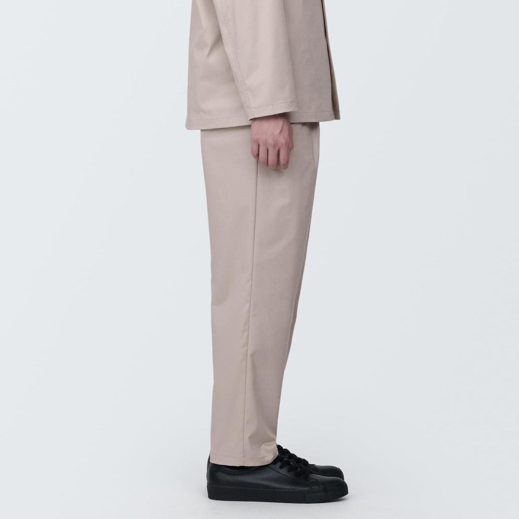 MUJI Easy Tuck Wide Pants AE0WTA4S Hellbeige XL Herren knitterfrei Herren Herren