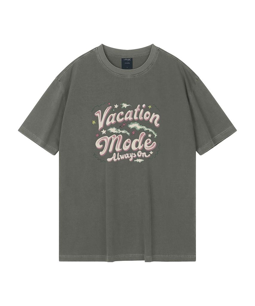 WILDROCK Vacation Mode Pigment Oversized Short Sleeve T-Shirt (Crop Included) (Type B)