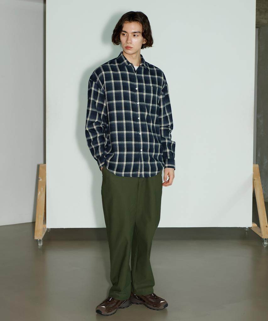 SIGNATURE Natural Grid Check Shirt [Navy]