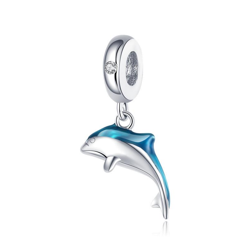 925 Silver Ocean Series Turtle Crab Charm Beads for 3mm Bracelet DIY Jewelry Making 100% Authentic