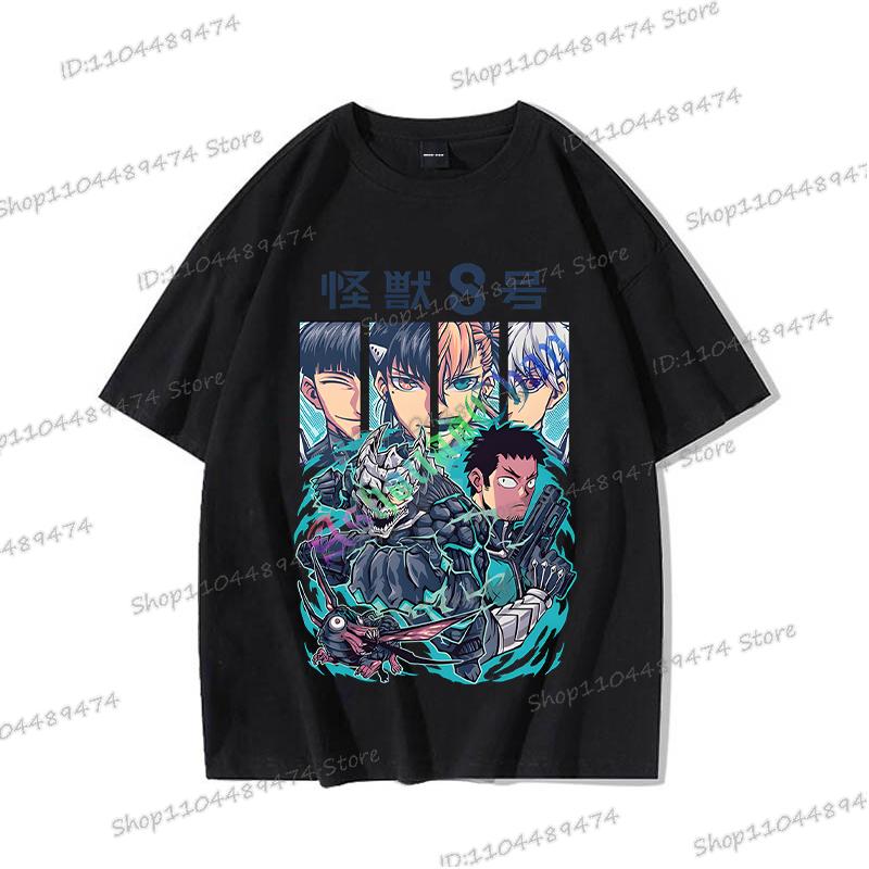 Camiseta Gráfica de Anime Japonés Kaiju No 8 Moda Casual Manga Corta Camiseta de Algodón Soshiro Hoshina Divertida para Hombres Mujeres Manga Manga