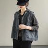 Women Spring Single Breasted Solid Vest Streetwear Denim Casual Jacket