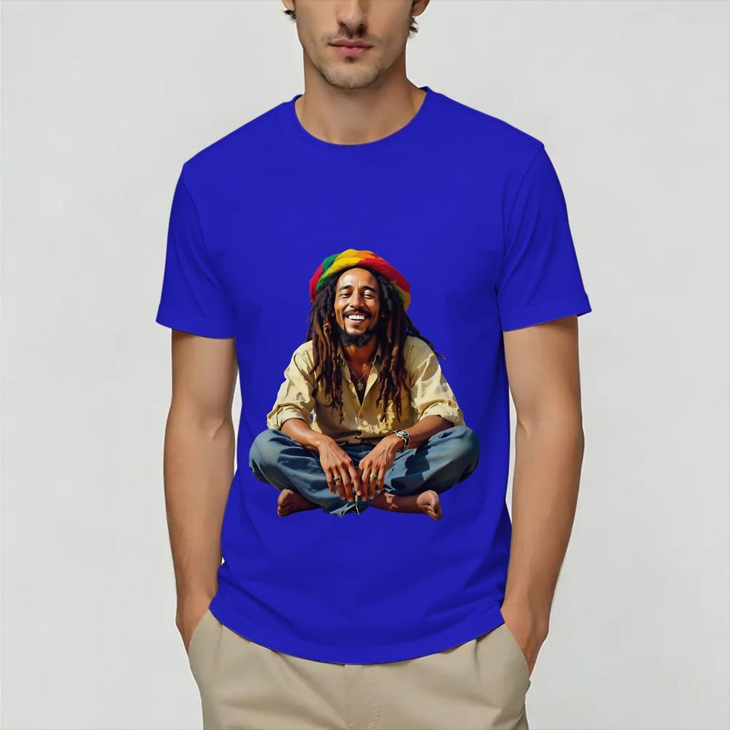 Bob Marleys T Shirt For Unisex Pure Cotton Amazing Tshirts Crew Neck Tees Short Sleeve Clothing Plus Size