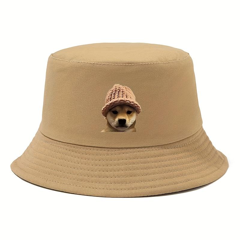 Shiba Inu printed fisherman hat for outdoor sports travel and summer vacation. Comfortable and fashionable sports style