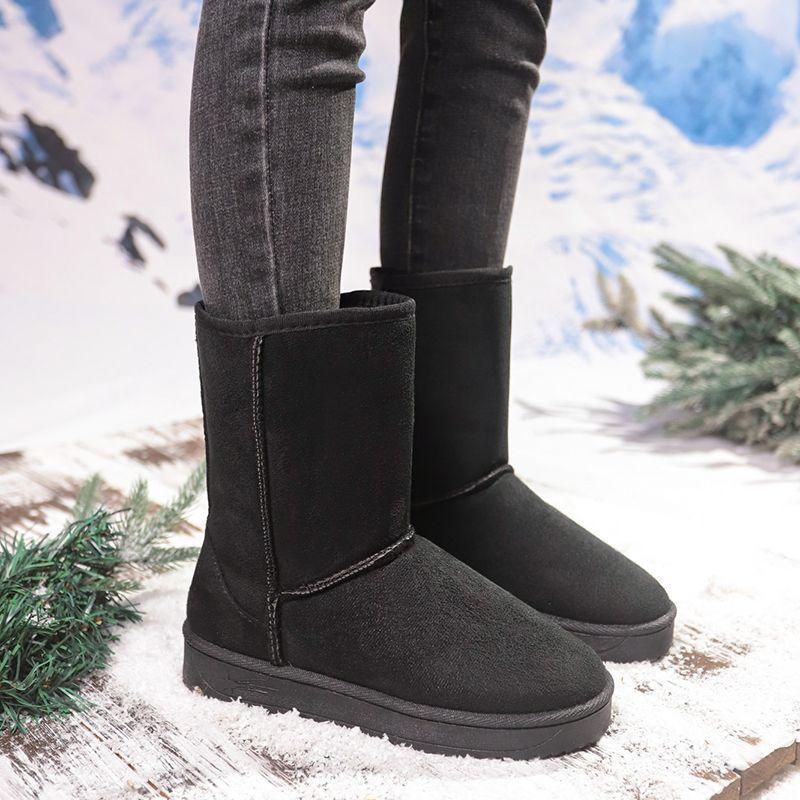 Sole snow boots winter velvet warm snow cotton shoes bread shoes thickened cold-proof and non-slip short boots