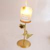Wrought Iron Candle Holder Butterfly Decorative Candlestick Desktop Ornaments Wedding Candle Stand for Home Bedroom