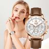 LIGE Fashion Classic Quartz Woman Watch Elegant Retro Casual Sport Simple Date Belt Strap Waterproof Luminous Women's Wristwatch