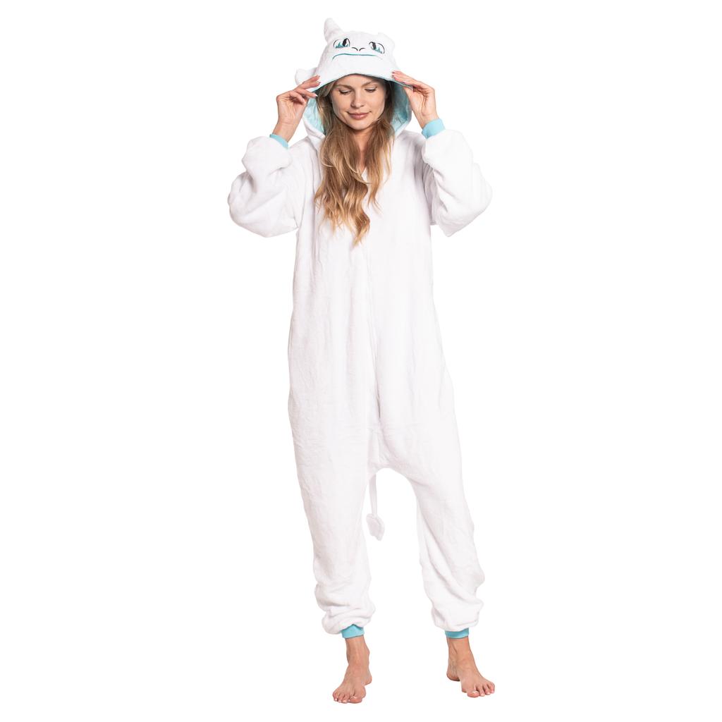 Piżama damska kombinezon kigurumi onesie smok szczerbatek biały 175-185 xl
