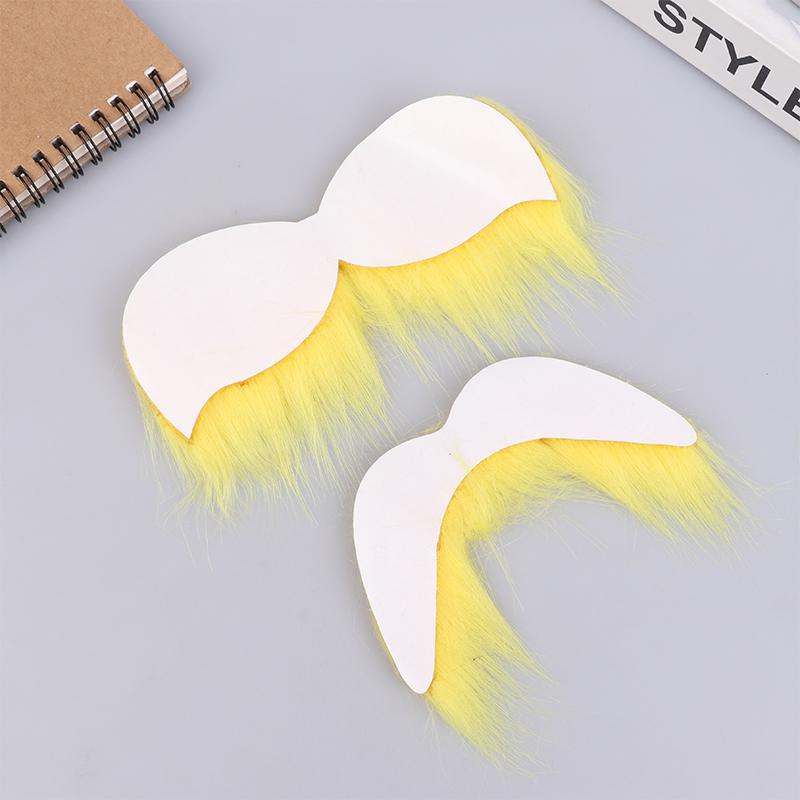 Mustache And Eyebrows Set Self Adhesive Beard Moustache Cosplay Costume Accessories For Kid Adult