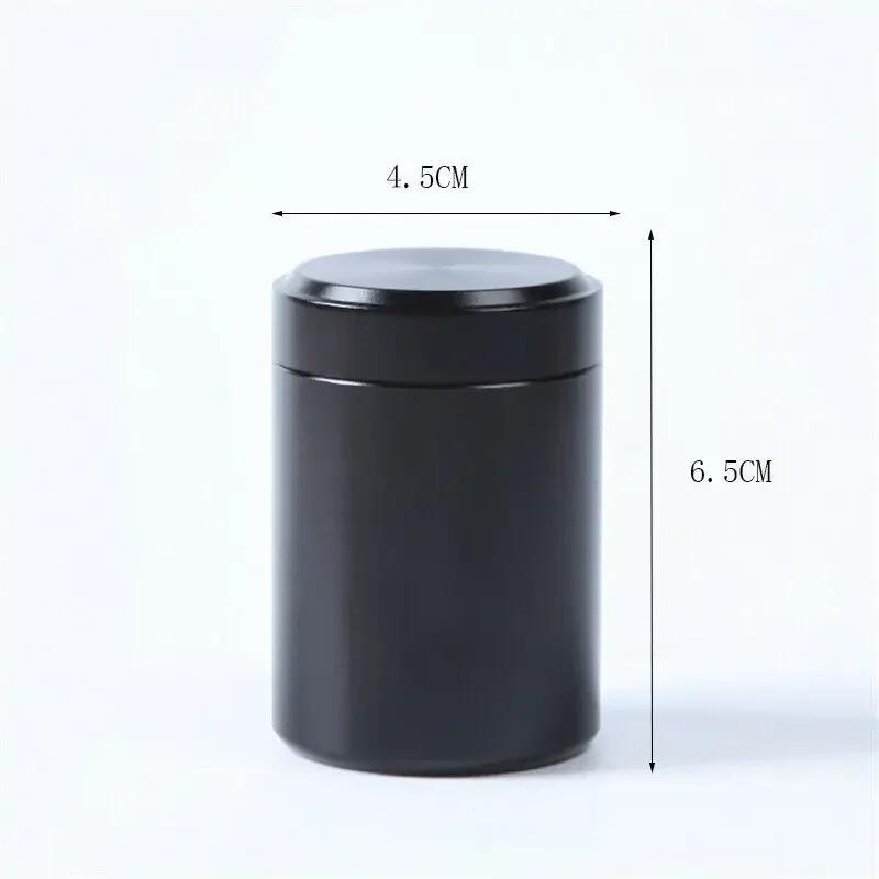 Mini Tea Can Metal Box Aluminum Alloy Portable Sealed Jar Travel Moisture-proof Solid Color Nut Candy Food Storage Container