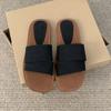 Summer Flat Slippers for Women Color Blocking Flip Flops Flats 2025 New Indoor Homewear Slides Women Square Toe Sandal Shoes