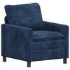 Sofa Set 2 Pcs Navy Blue Polyester