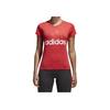 Adidas Classic Big Logo Print Short Sleeve T-Shirt Women Tops Natural-Coral-Pink CF8822