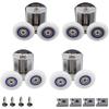 Shower Door Wheel, 4 Pieces Double Shower Door Wheels, Shower Door Roller, Bathroom Shower Enclosure Roller,replace Rollers