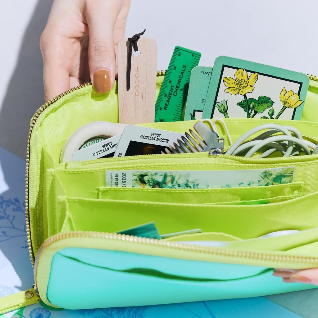 [Hobonichi] Drawer Pouch - Ane/Aqua Lime