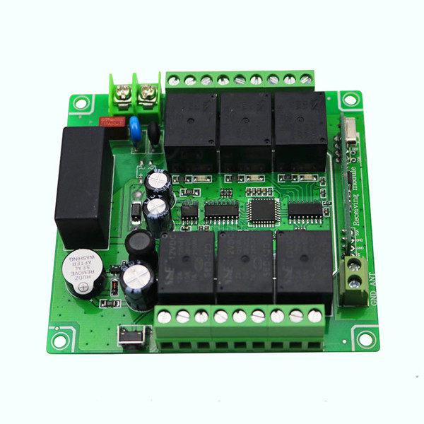 AC 220V 6-Way Wireless Remote Control Switch with Learning Code - 315MHz, Normally Open/Closed
