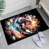 Vibrant Koi  for Lotus Floral Print Area Rug - Soft Polyester Non-Slip Carpet for Bedroom, Living Room, or Home Decor