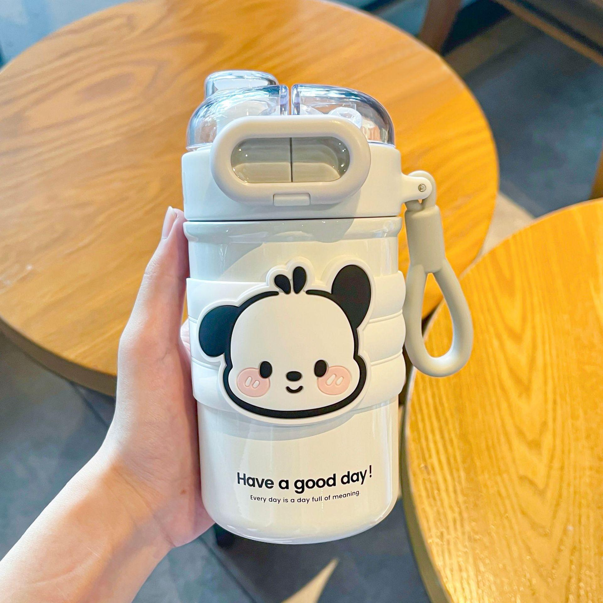 

Милая детская термокружка для девочек, высокий уровень внешнего вида, поильник для студентов, портативная нержавеющая сталь, двойной напиток, термокружка для дня рождения 510ml