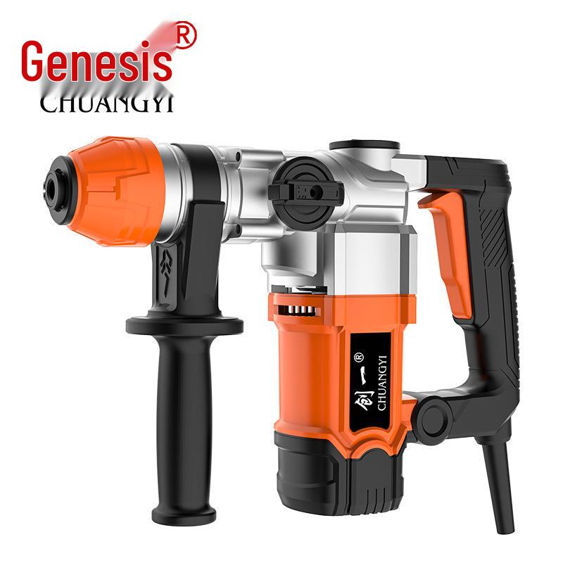 Chuangyi Multi-Functional Electric Hammer & Drill: Dual-use High-Power Concrete Impact Tool for Household and Industrial Use.