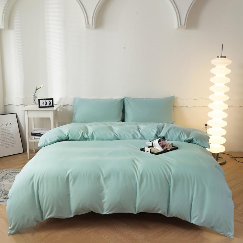 1Pc Simple Solid Color Washed Cotton Quilt Cover Skin Friendly Breathable Bedding for Seasons King Queen Size Comforter Cover