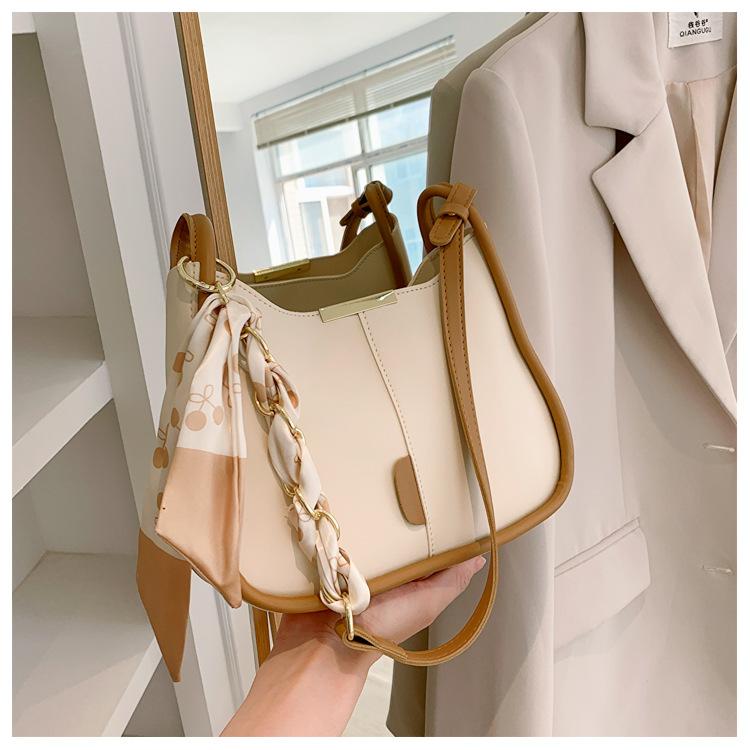 

Модная женская сумка большой вместимости новая простая ручная сумка через плечо осенняя однотонная текстурная сумка-ведро кроссбоди