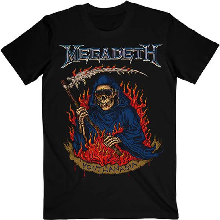 Megadeth Youthanasia Flames T-shirt S
