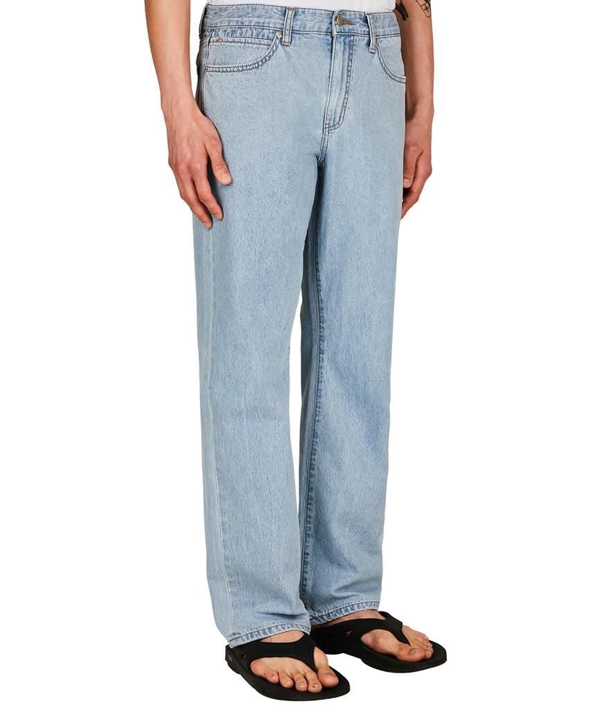 LAB101 Basic Soft Wash Straight Denim Pants (Light Blue)