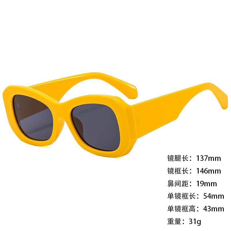 Foreign Trade Sunglasses Wide Legs Big Frame Vgo88 Men'S And Women'S Jelly Color Personalized Uv400 Sunglasses