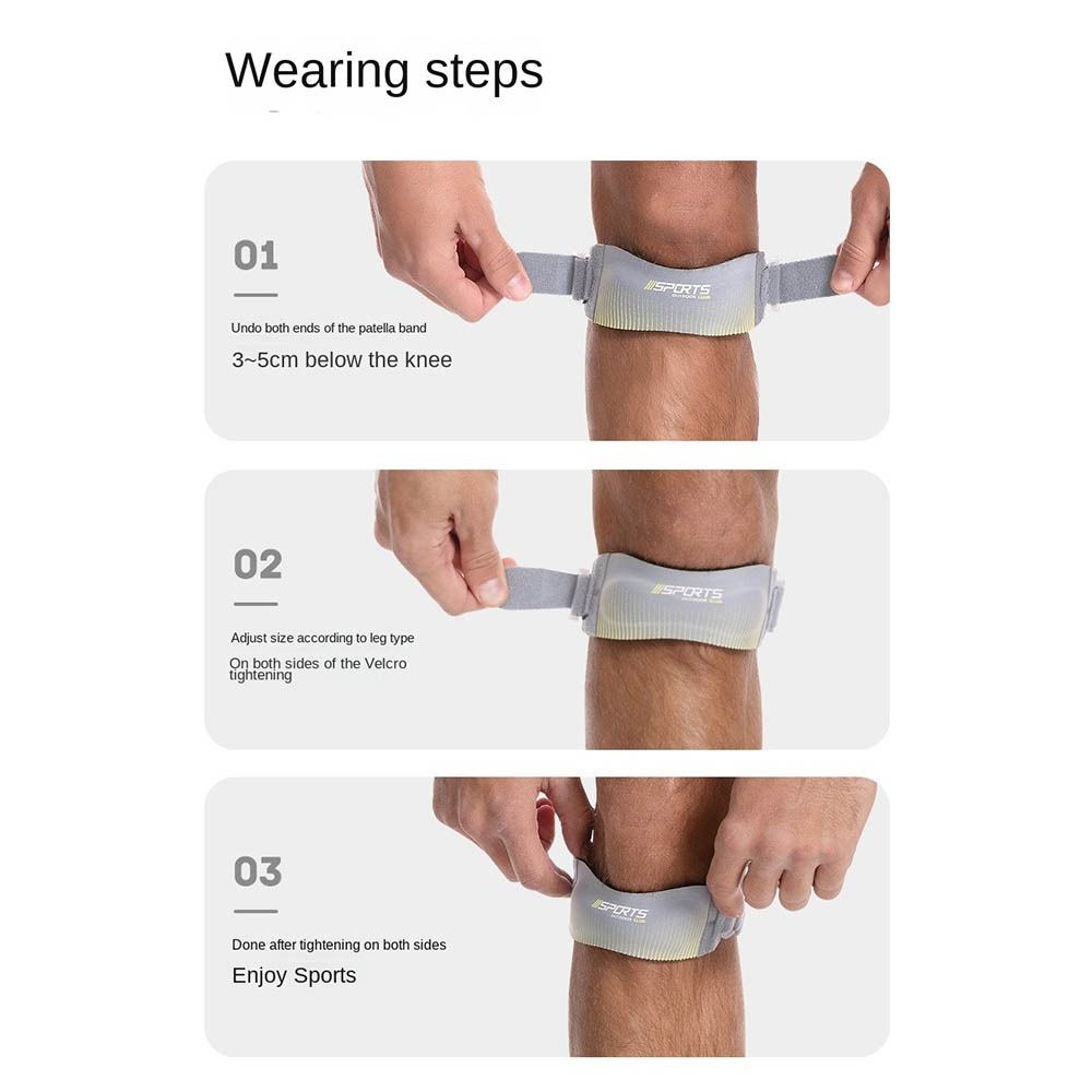 Non-Slip Design Patella Knee Brace Support Strap Compression Knee Protector  Fitness Supports