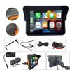 Motorcycle Recorder with Android Auto Aluminum Alloy 1080P Front and Rear 1000mAh and Motorcycle Navigation 7-inch CarPlay, Stand, Waterproof,