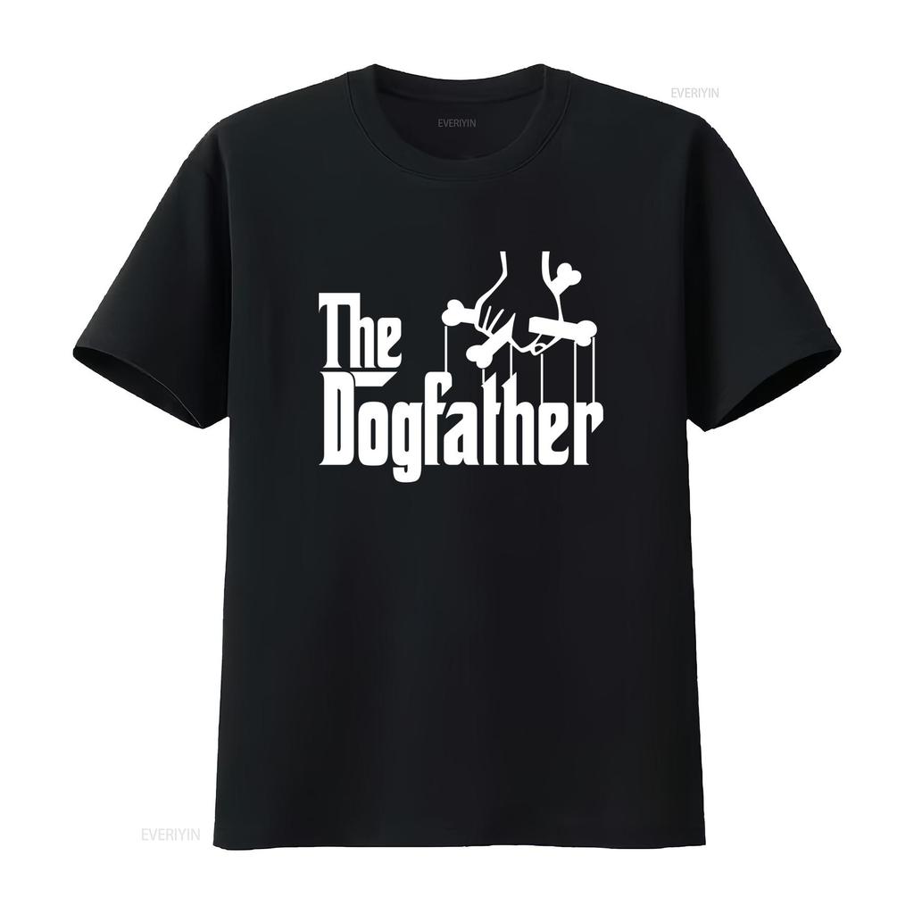 Funny Family The Dog Father Joke Mens T Shirt Unique Puppet Themed Design for Lovers Vintage Washed Versatile Slightly
