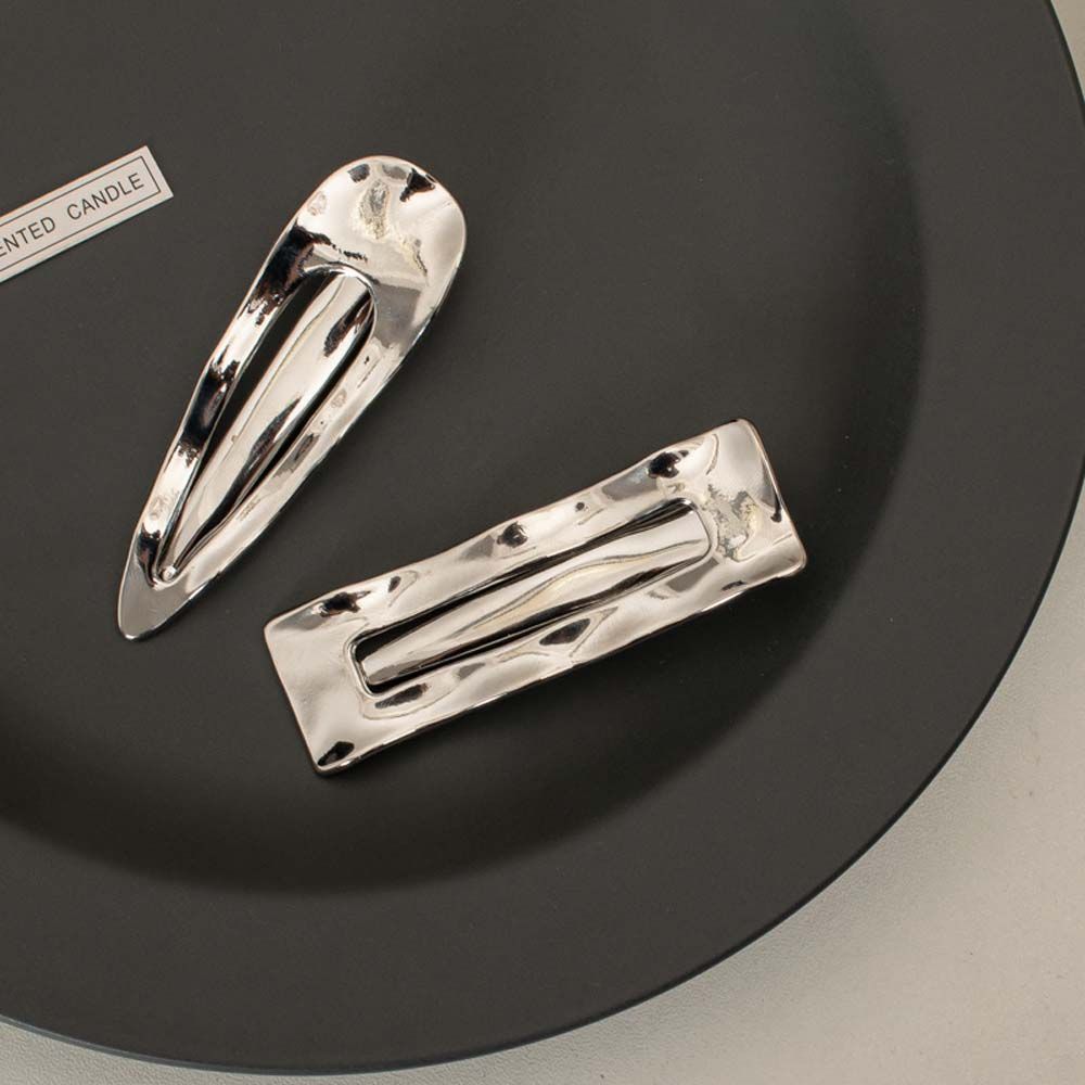 Rectangle Hollow Fix Fringe Barrette Punk Hair Clips Side Bangs Hair Clips Metal Hair Pins