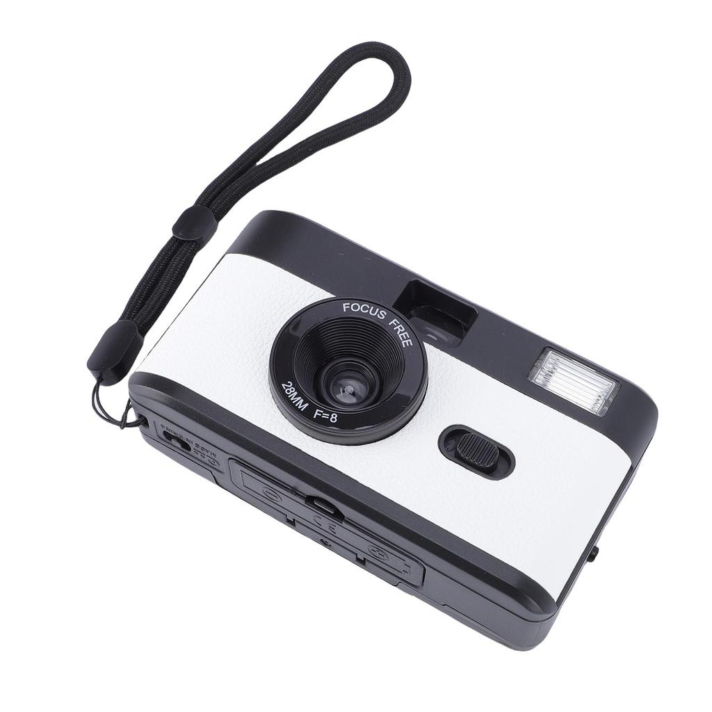 35mm Film Camera 28mm F/8 Reusable Retro Film Camera with Flash 27 Color Films for Students Adults Birthday Gifts