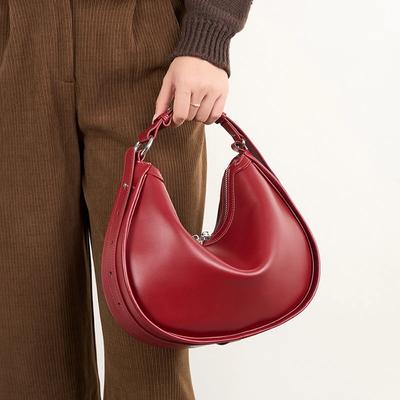 Halbmond-Achsel-Schultertaschen aus echtem Leder für Damen Trend Designer Hobo Umhängetaschen Tote Damenhandtaschen
