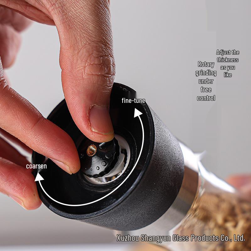 Stainless Steel & Ceramic Manual Grinder for Black Pepper, Sichuan Pepper, Sea Salt Seasoning
