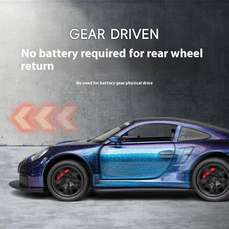 1/32 Porsche GT3 RS Supercar Alloy Diecast Metal Model Sound & Light Toy Children Birthday Toy Gift Collect Hobby Model Kids Toy