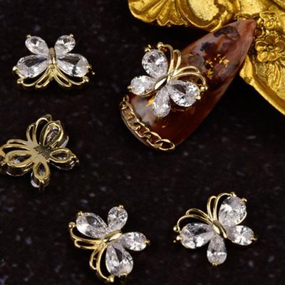 Schmetterlings-Nageldekor, lebendige Farbe, dekorativ, einfach anzuwenden, zarter Schmuck, DIY-Strasssteine ​​für den Salon