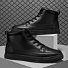Par Sportskor Läder Casual Plattformsneakers för Kvinnor Höga Toppar Herrskor