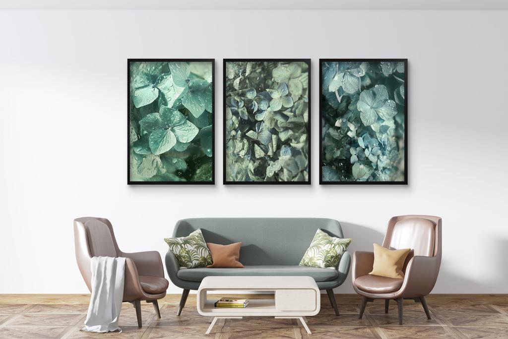 Plakaty W Zieleni Obrazy Na Ścianę Ścienne Zielone Liście Natura 30x40