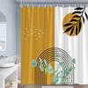 Mid Century Shower Curtains Tropical Plant Leopard Sun Palm Trees Art Polyester Fabric Bathroom Curtain Decor Hooks Modern Made Of Window Treatment