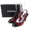 Excellent CHANEL COCO Mark two-tone leather slingback pumps leather37.5 G27344 Used