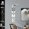 Englische Buchstaben "HOME" 3D Schmetterling Acryl Spiegel Wandaufkleber - Selbstklebende DIY Dekoration für Wohnzimmer.