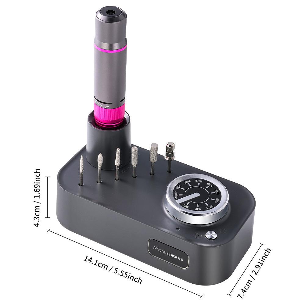 Portable 35,000 RPM Rechargeable Nail Drill Set