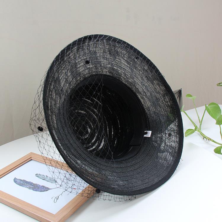 Elegant Lace Fisherman Hat for Women,  Breathable Sun Protection Bucket Hat, Vintage British Style with Mesh Floral Design