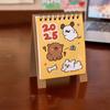 4Pcs/set Page Flipping Design 2025 Calendar Cute Desktop Calendar Ornament Mini Calendar  Students