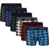 Keanu Men's Checked Cotton Blend Boxer Shorts (Pack of 6)