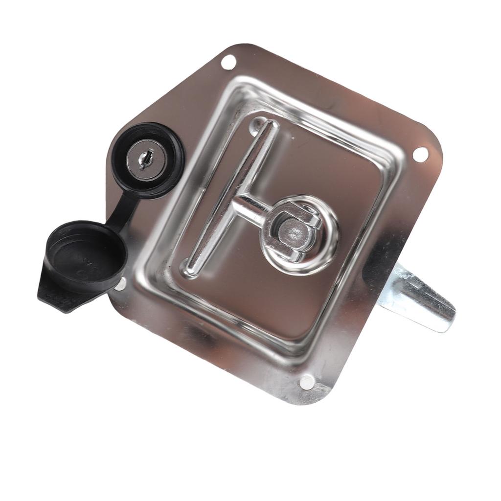 Uchwyt w kształcie litery T z kluczykiem, składany uchwyt, blokada skrzynki narzędziowej ze stali nierdzewnej do użytku domowego i komercyjnego