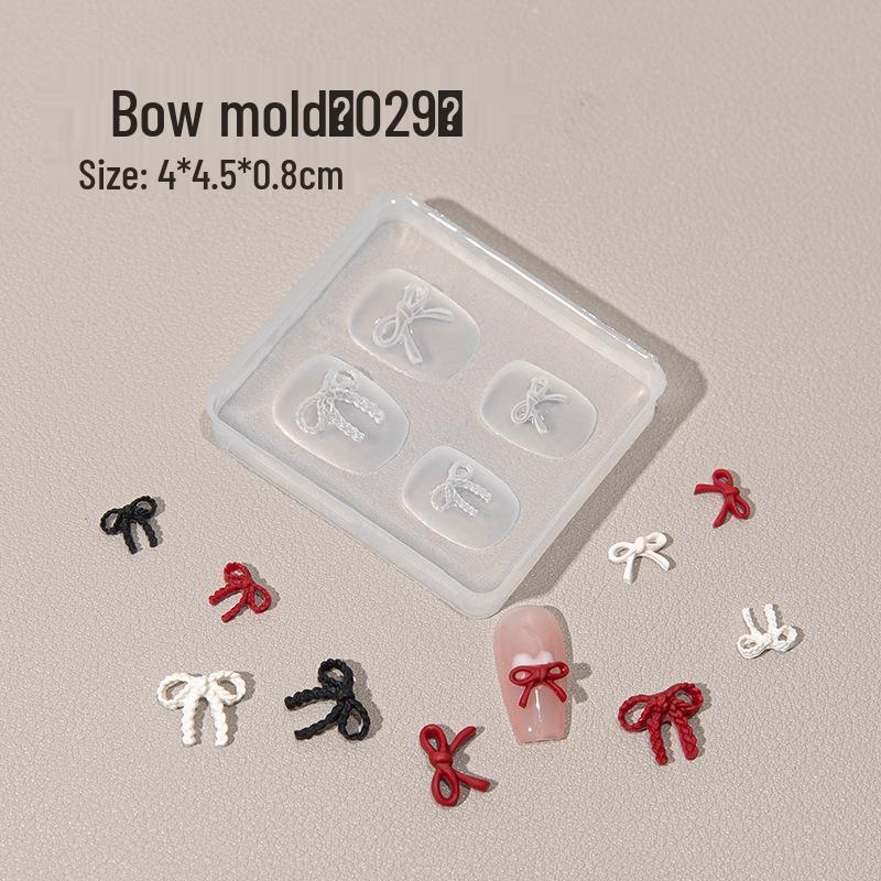 High Transparency 3D Bow Mold for Nail Art - Easy Demolding Silicone DIY Tool